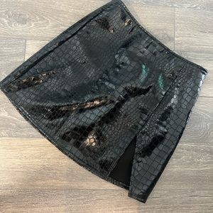Faux Leather Skirt